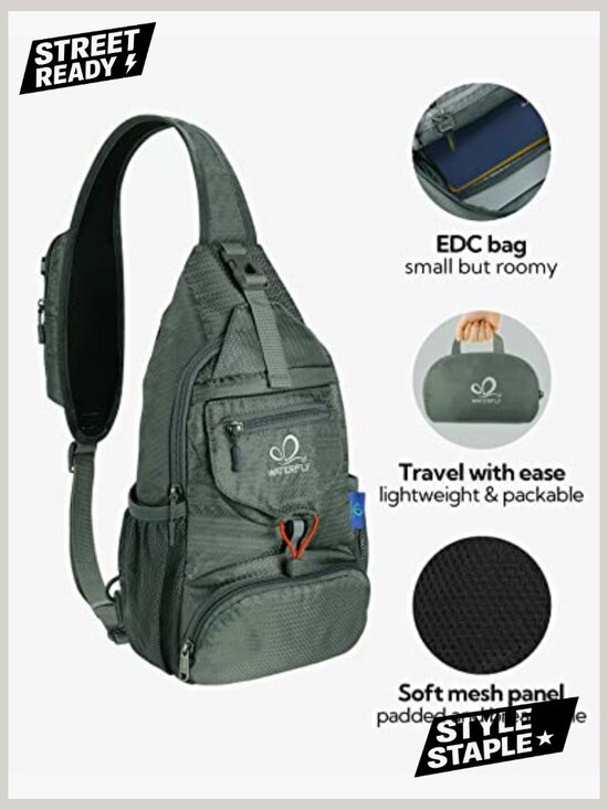 Lightweight Packable Crossbody Sling Backpack Daypack Hiking Travel main image 7